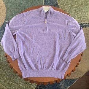 Peter Millar 1/4 zip cashmere sweater- Large